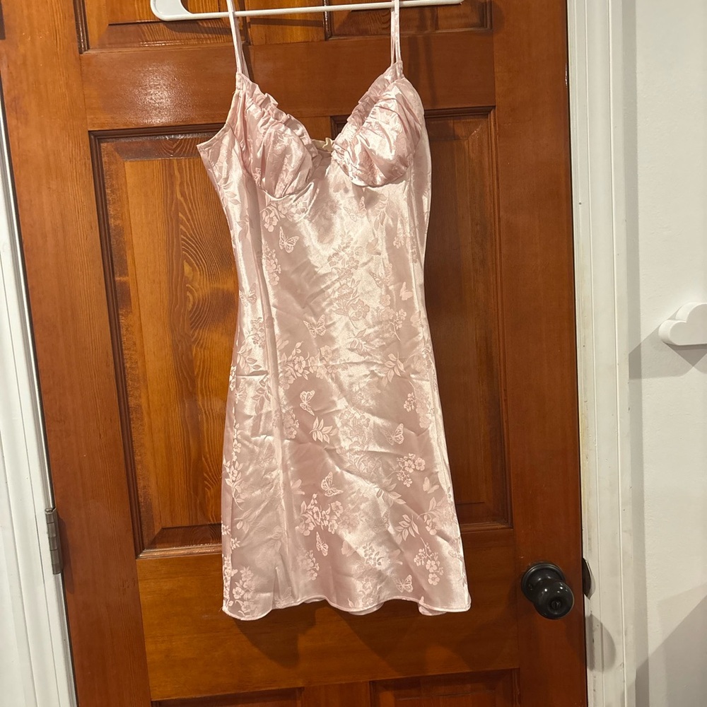 La Hearts Blush Satin Chemise